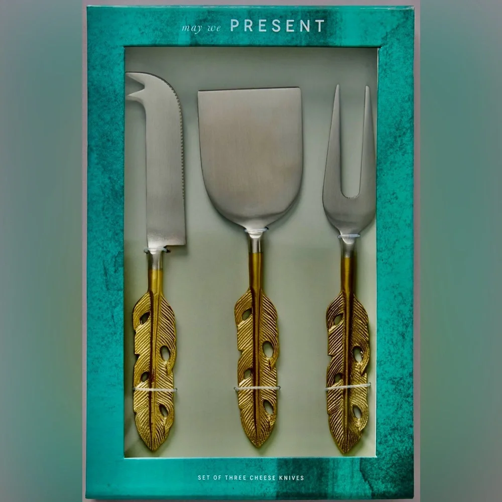 Anthropologie Isabella Cheese Knife Set NIB